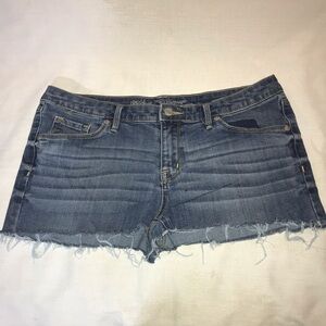 Boho Mid Rise Cut Off Jeans Short Shorts 12